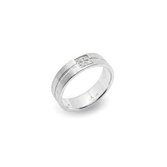 Серебряное обручальное кольцо 005